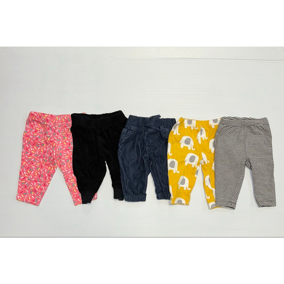 Lot of 5 Baby Girl Pants Bottoms Clothing Bundle 3 months Carters - Picture 2 of 11
